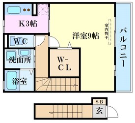 セジュール皆実の物件間取画像